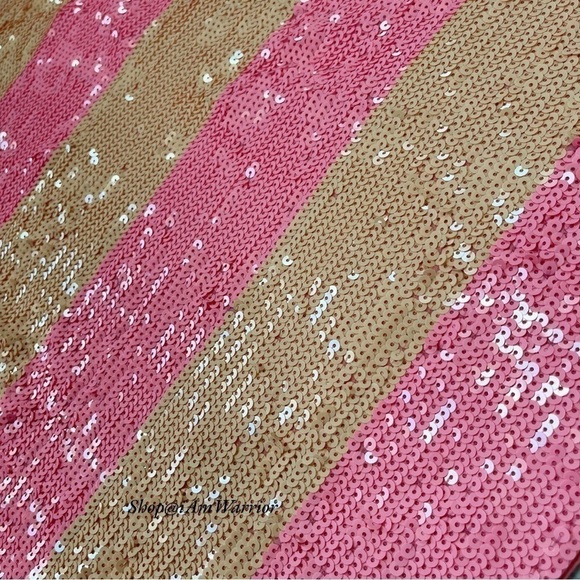 J.Crew Collection NWT pink lemonade striped sequin tank top *shop@iamwarrior - Picture 12 of 13